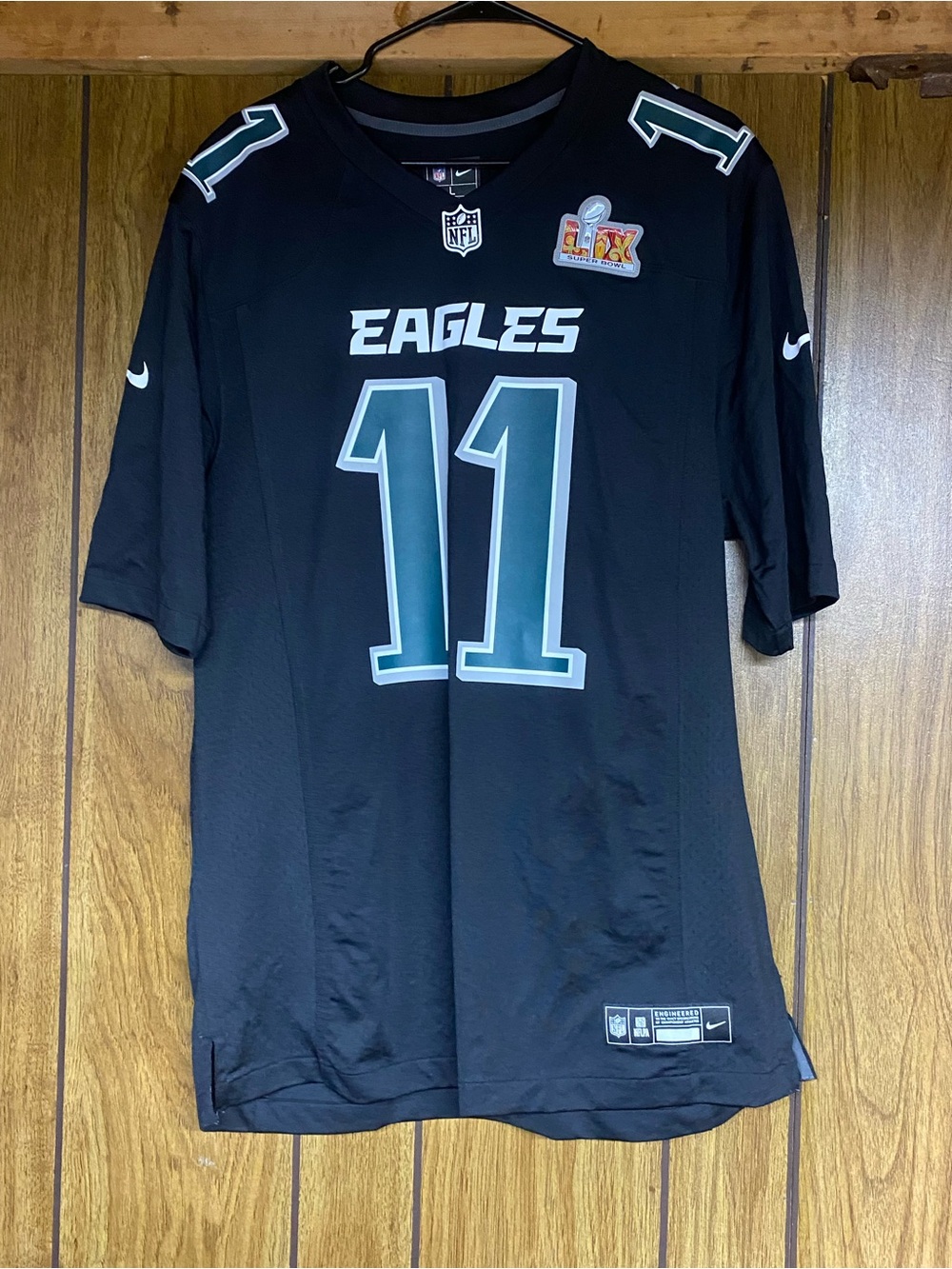 Authentic AJ Brown Eagles Super Bowl Jersey